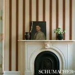 ETRUSCAN STRIPE BROWN Schumacher Wallpaper wallpaper - SKU 5012850