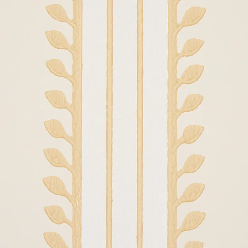 ETRUSCAN STRIPE IVORY & OCHRE Schumacher Wallpaper wallpaper - SKU 5012851