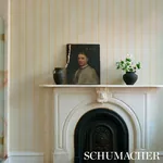 ETRUSCAN STRIPE IVORY & OCHRE Schumacher Wallpaper wallpaper - SKU 5012851