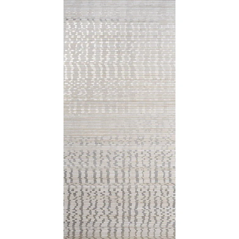 Schumacher ETTI WATERLILY WALLCOVERING wallpaper, color SILVER, SKU 5016221