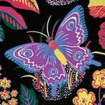 EXOTIC BUTTERFLY BLACK Schumacher Wallpaper wallpaper - SKU 5008422