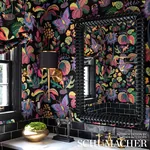EXOTIC BUTTERFLY BLACK Schumacher Wallpaper wallpaper - SKU 5008422