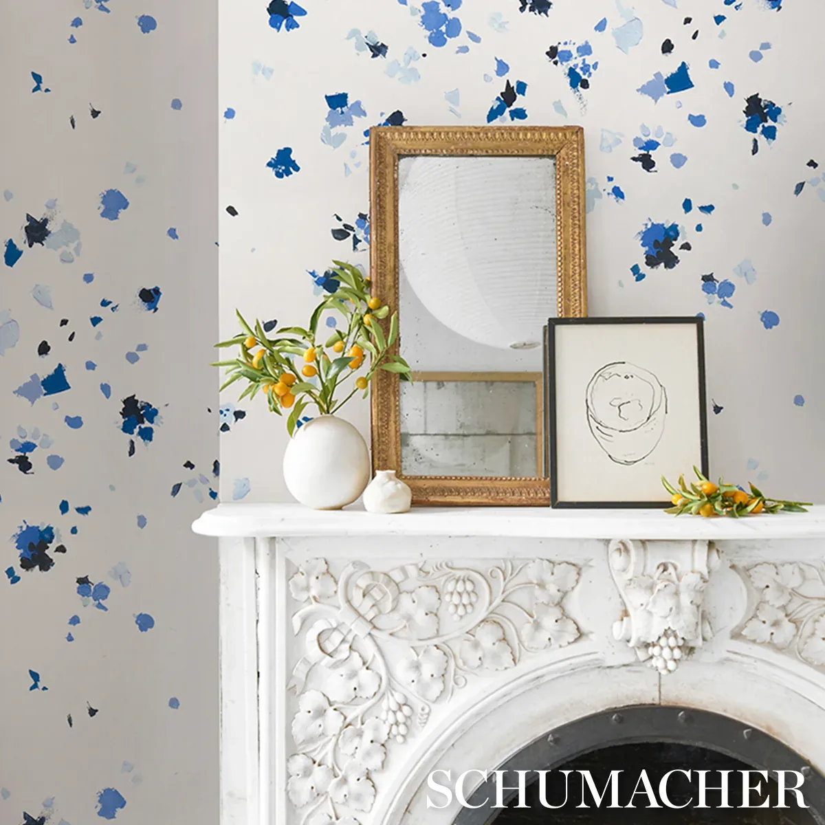 FAIRFARREN - CLEAN BLUE Schumacher Wallpaper | Wallpaper Twi FAIRFARREN CLEAN BLUE Schumacher Wallpaper wallpaper - SKU 5014884