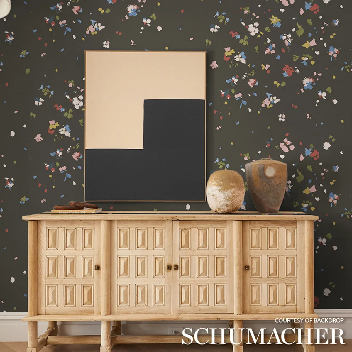 FAIRFARREN DARK MULTI Schumacher Wallpaper wallpaper - SKU 5014883