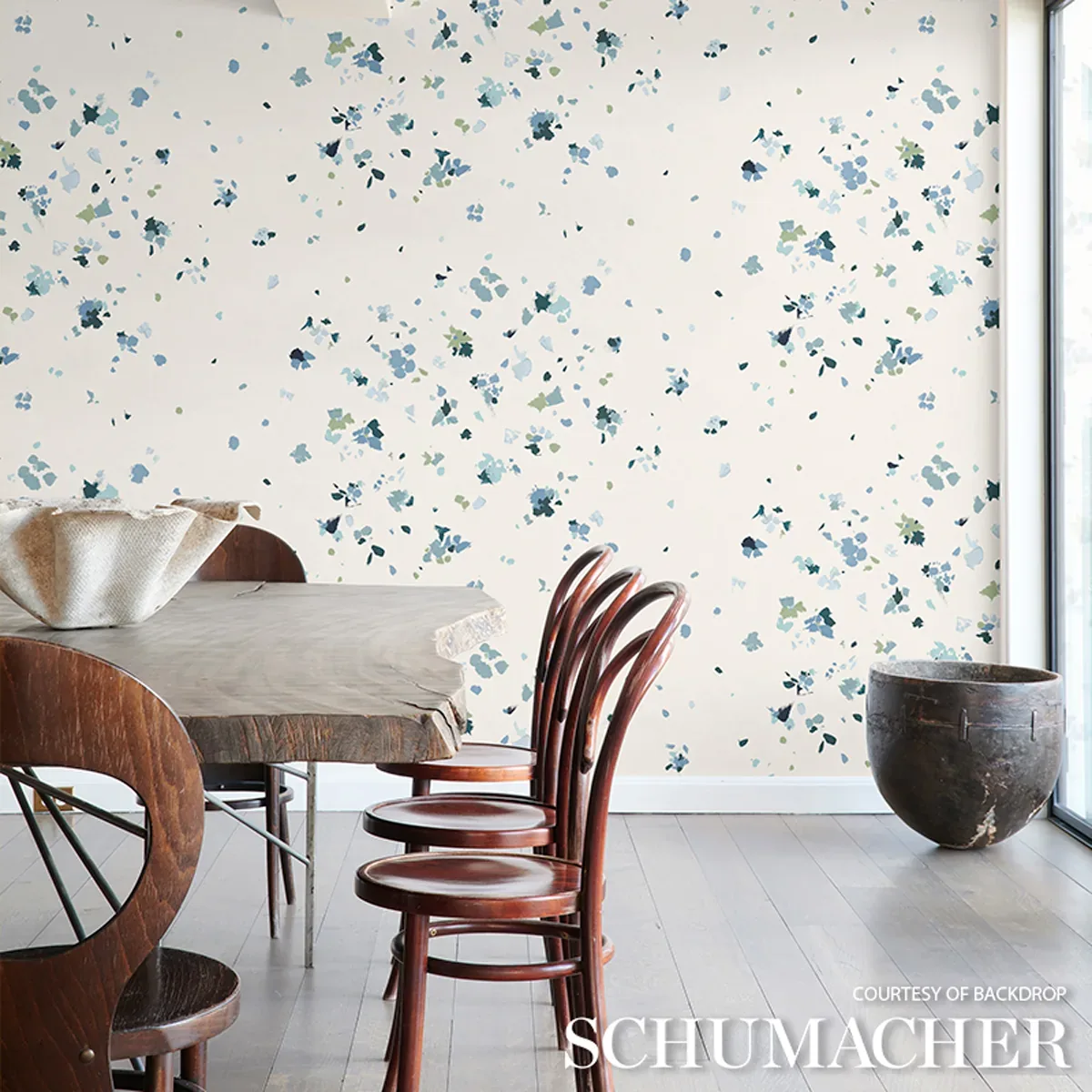 FAIRFARREN TEAL Schumacher Wallpaper wallpaper - SKU 5014880