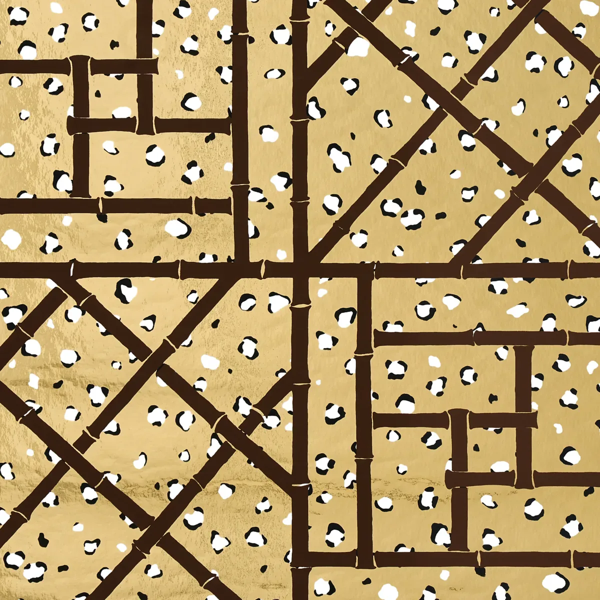 FANCY BEAST METALLIC GLAM GOLD Schumacher Wallpaper wallpaper - SKU 5012770