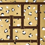 FANCY BEAST METALLIC GLAM GOLD Schumacher Wallpaper wallpaper - SKU 5012770