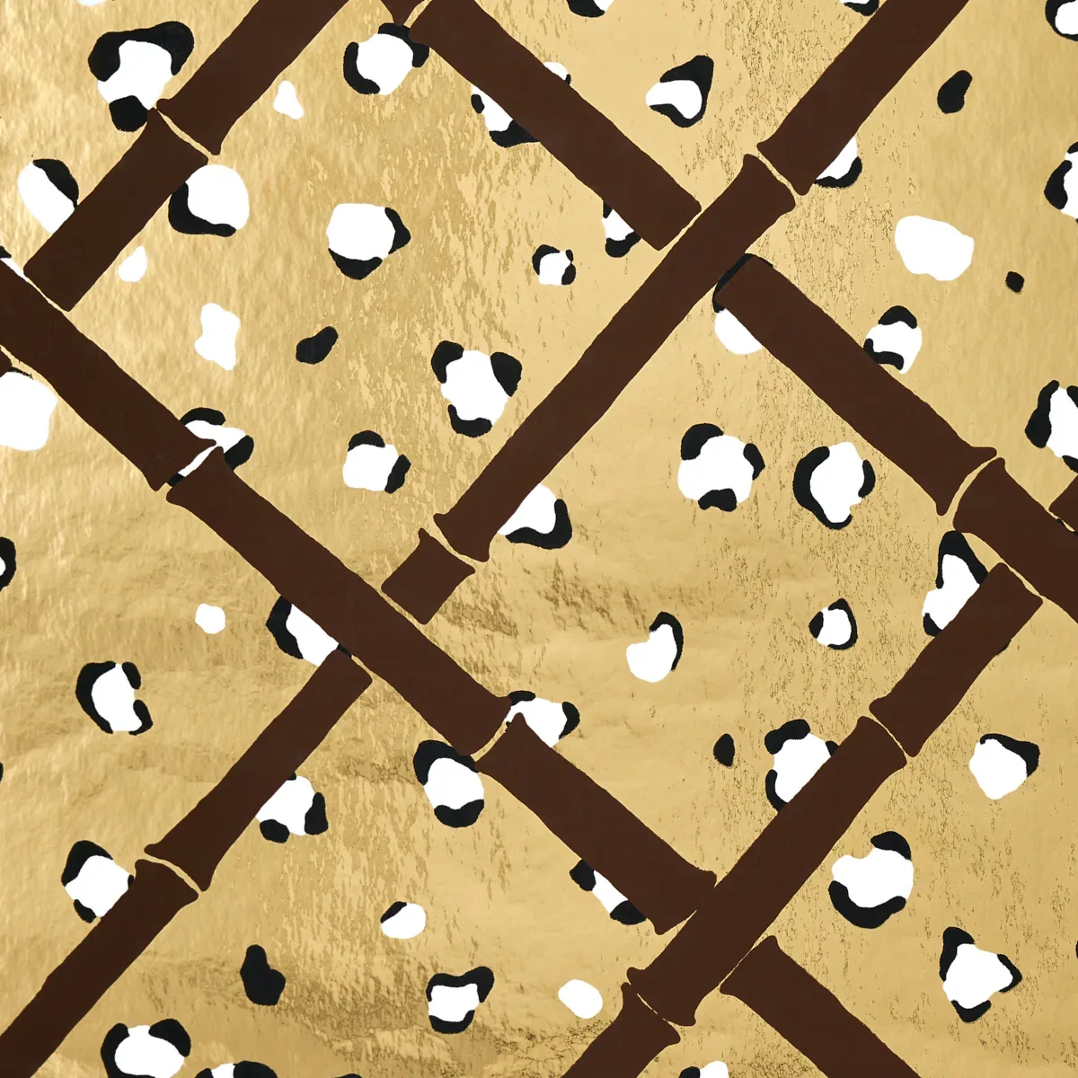 FANCY BEAST METALLIC GLAM GOLD Schumacher Wallpaper wallpaper - SKU 5012770