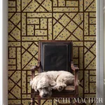 FANCY BEAST METALLIC GLAM GOLD Schumacher Wallpaper wallpaper - SKU 5012770