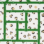 Schumacher FANCY BEAST - SAFARI GREEN/IVORY Wallpaper | Buy Online SKU 5012560