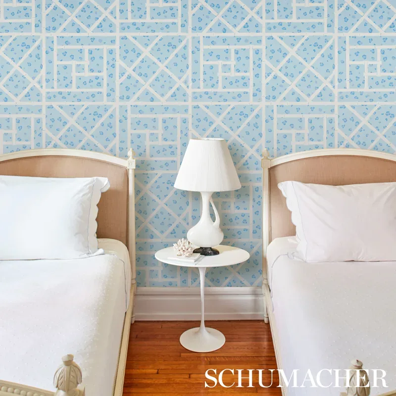 FANCY BEAST SKY BLUE Schumacher Wallpaper wallpaper - SKU 5012562