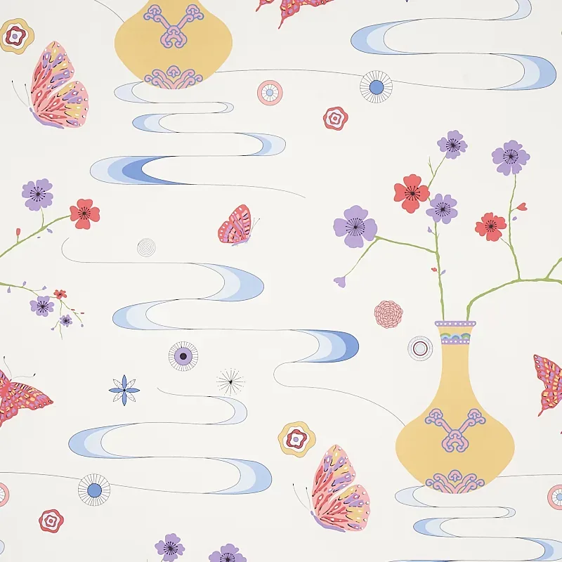 FANTASIA FORMOSA IVORY Schumacher Wallpaper wallpaper - SKU 5013590
