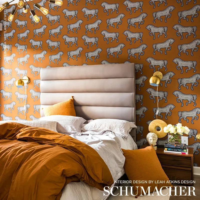 FAUBOURG - BROWN Schumacher Wallpaper | Wallpaper Twins FAUBOURG BROWN Schumacher Wallpaper wallpaper - SKU 5007090