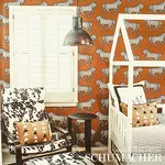 FAUBOURG - BROWN Schumacher Wallpaper | Wallpaper Twins FAUBOURG BROWN Schumacher Wallpaper wallpaper - SKU 5007090