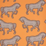 FAUBOURG - ORANGE Schumacher Wallpaper | Wallpaper Twins FAUBOURG ORANGE Schumacher Wallpaper wallpaper - SKU 5007091