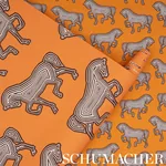 FAUBOURG - ORANGE Schumacher Wallpaper | Wallpaper Twins FAUBOURG ORANGE Schumacher Wallpaper wallpaper - SKU 5007091