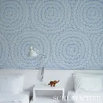 FEATHER BLOOM BLUE Schumacher Wallpaper wallpaper - SKU 5013820