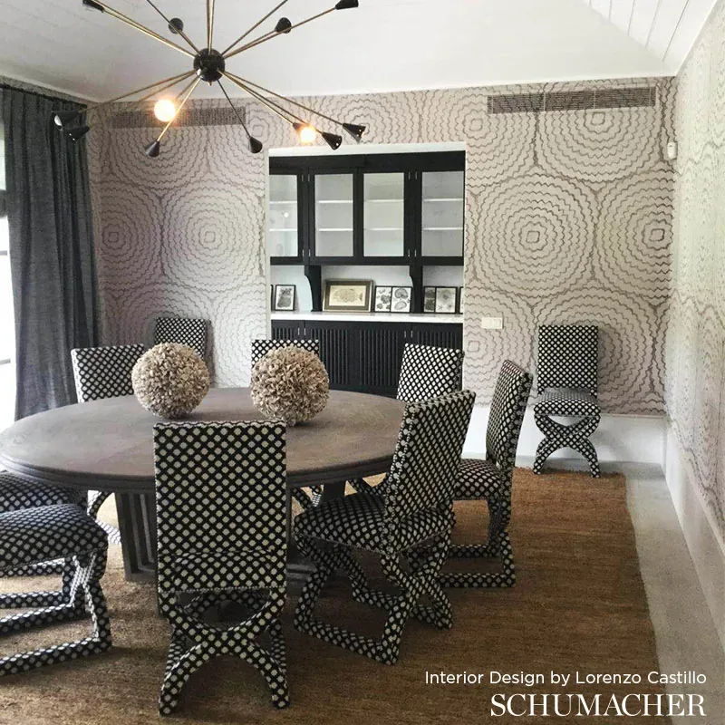 FEATHER BLOOM SISAL DOVE Schumacher Wallpaper wallpaper - SKU 5006070