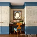 FEATHER BLOOM SISAL EMERALD & ORE Schumacher Wallpaper wallpaper - SKU 5006072