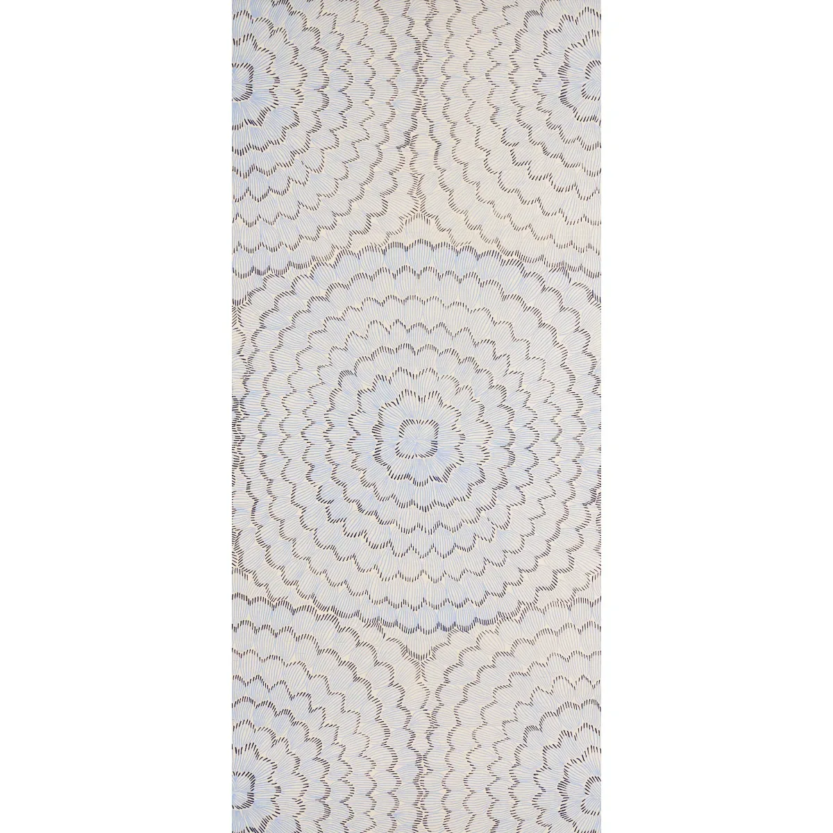 FEATHER BLOOM SISAL TWO BLUES Schumacher Wallpaper wallpaper - SKU 5006071