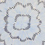 FEATHER BLOOM SISAL TWO BLUES Schumacher Wallpaper wallpaper - SKU 5006071