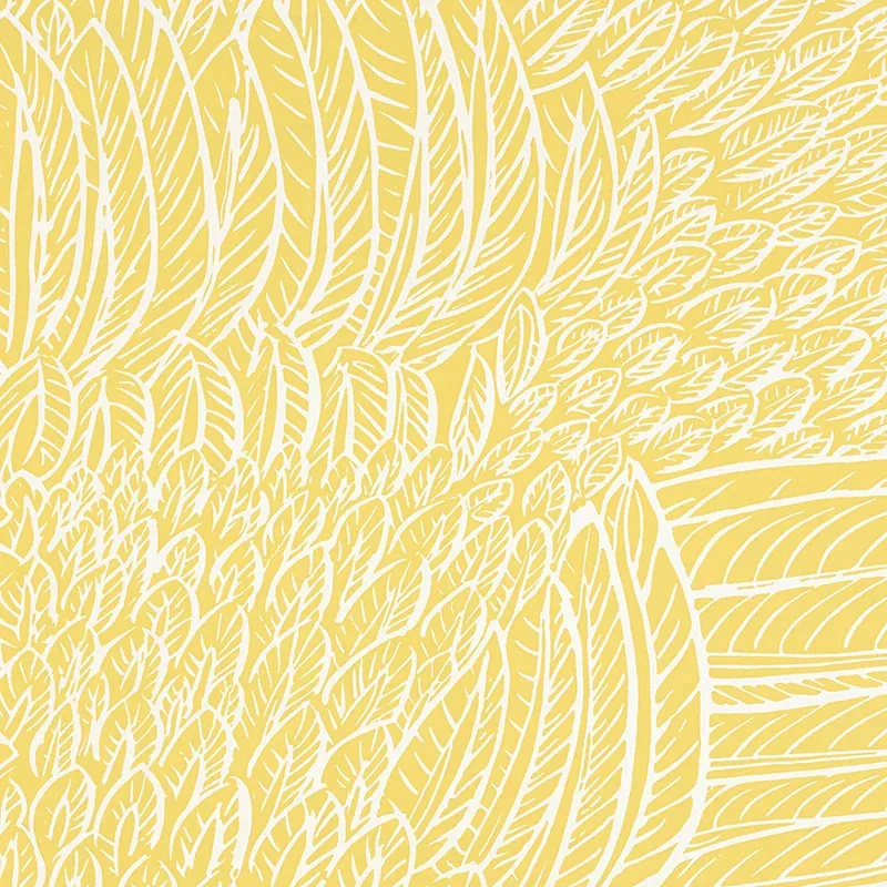 FEATHERFEST CITRON Schumacher Wallpaper wallpaper - SKU 5007562