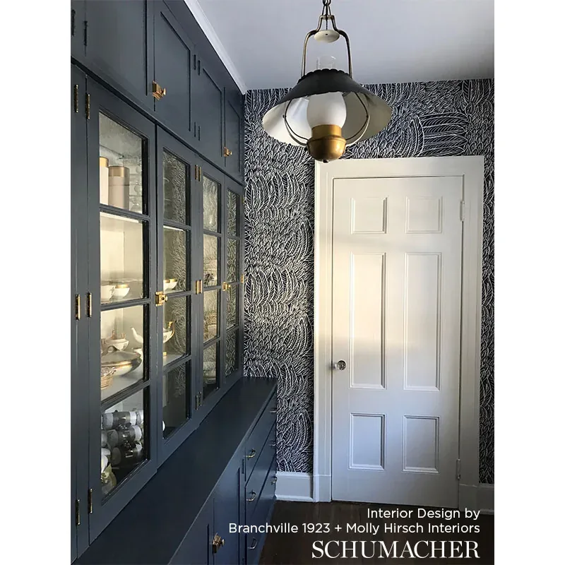 FEATHERFEST - SLATE Schumacher Wallpaper | Wallpaper Twins FEATHERFEST SLATE Schumacher Wallpaper wallpaper - SKU 5007564