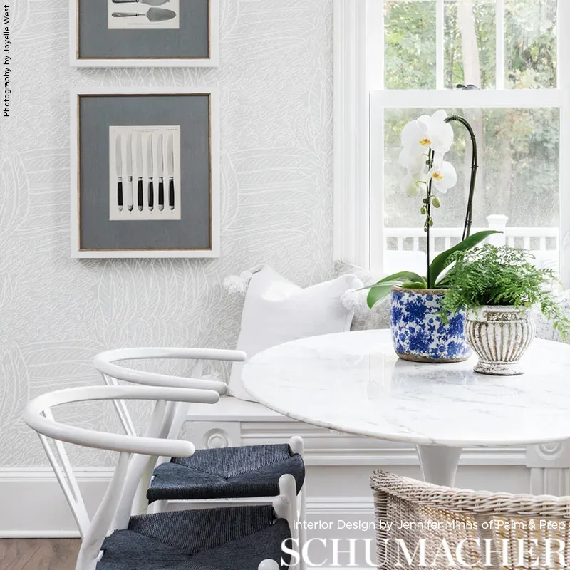 FEATHERFEST - SMOKE Schumacher Wallpaper | Wallpaper Twins FEATHERFEST SMOKE Schumacher Wallpaper wallpaper - SKU 5007560