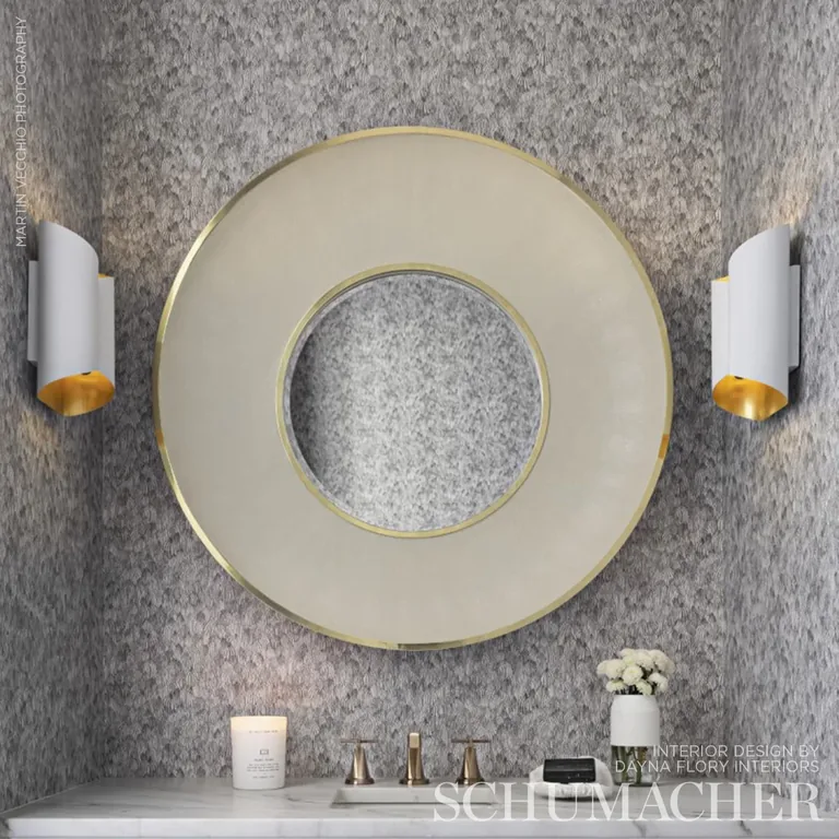 Schumacher FEATHERS wallpaper, color ZEBRA, SKU 5008610