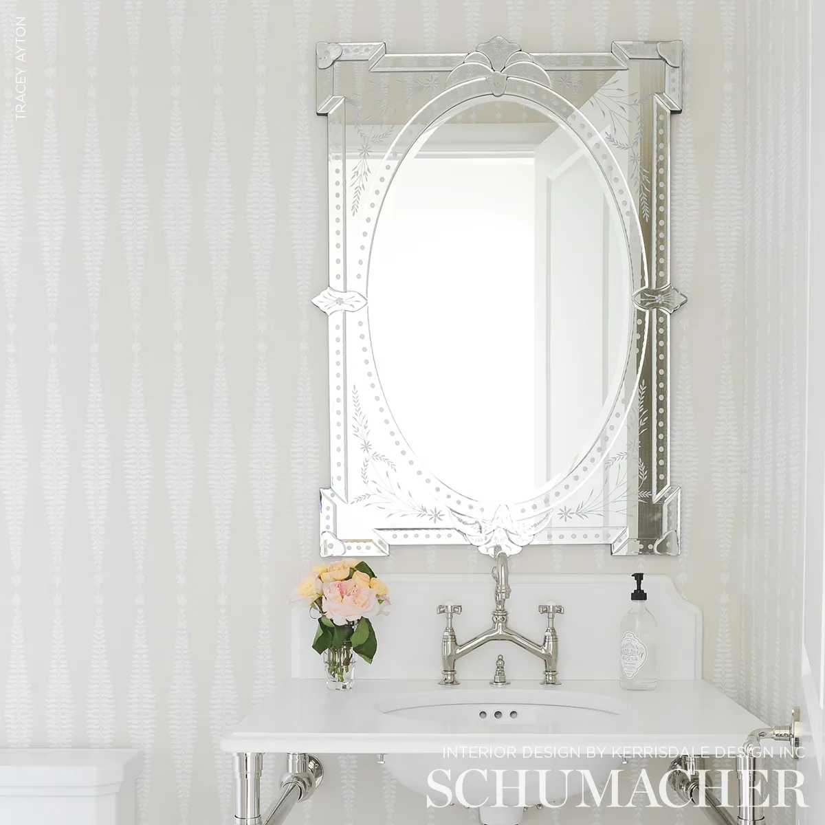 FERN TREE BONE Schumacher Wallpaper wallpaper - SKU 5005071