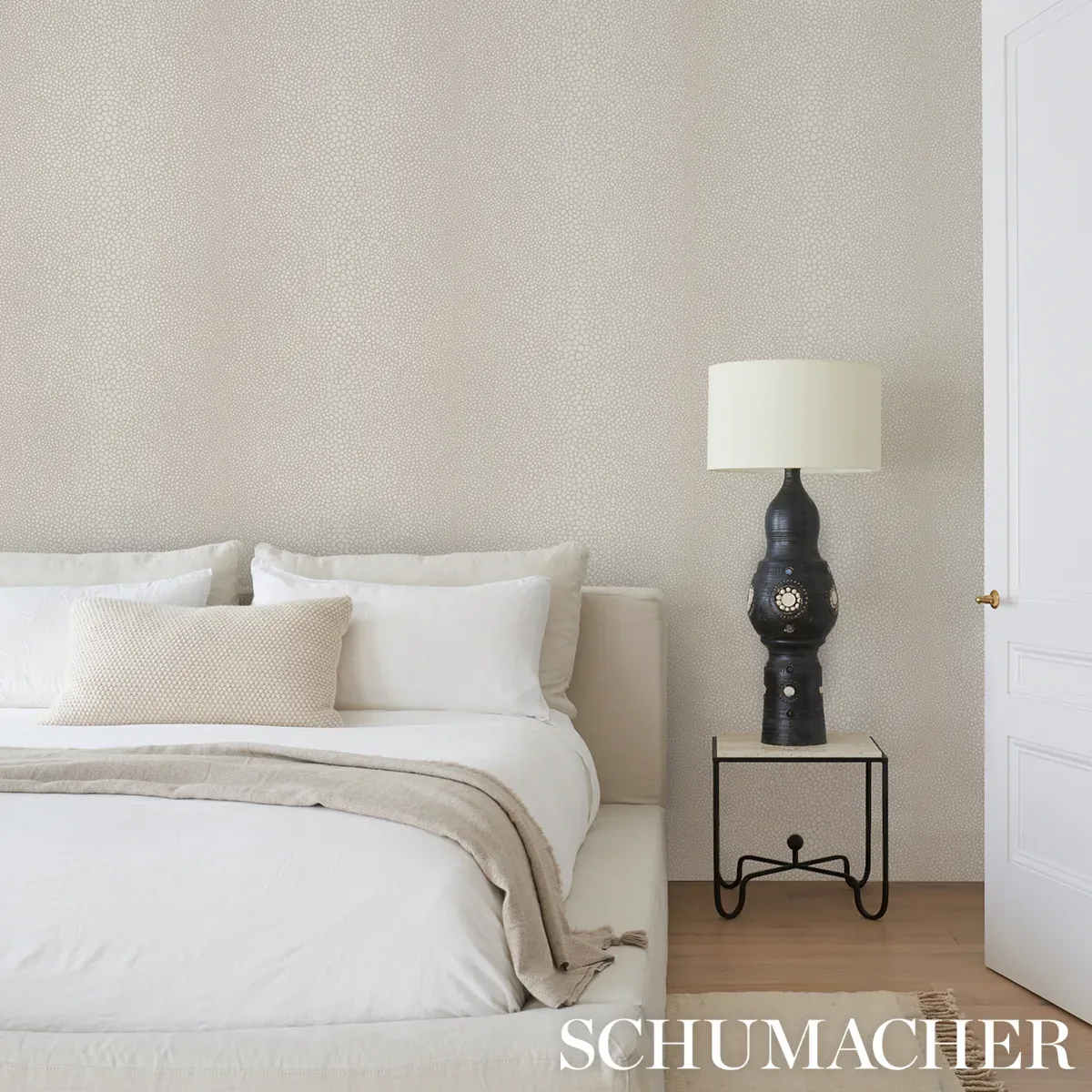 FICKLE TEXTURE - IVORY Schumacher Wallpaper | Wallpaper Twin FICKLE TEXTURE IVORY Schumacher Wallpaper wallpaper - SKU 5015311