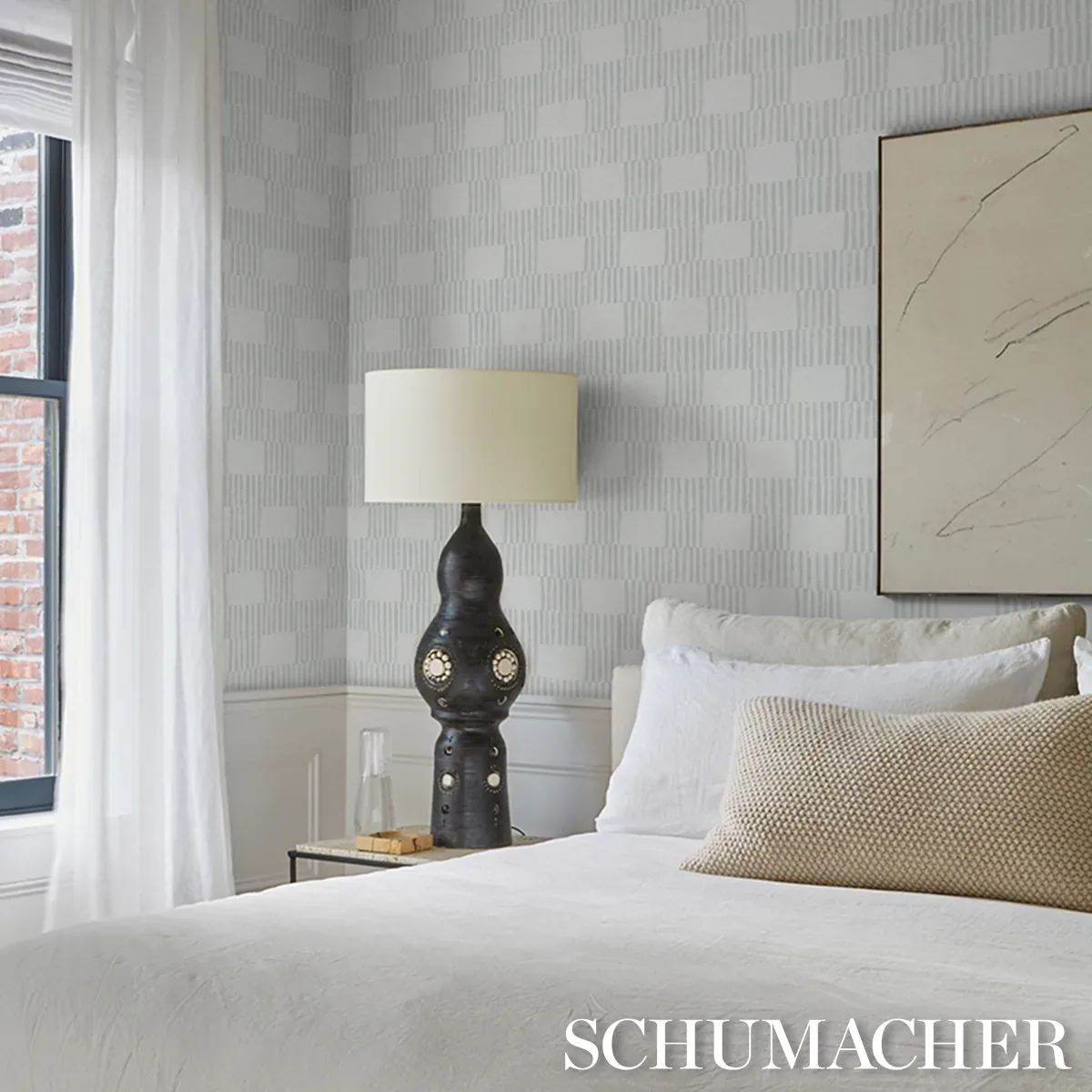 FIELD FOG Schumacher Wallpaper wallpaper - SKU 5015621