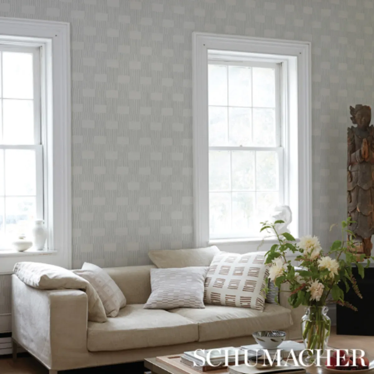 FIELD FOG Schumacher Wallpaper wallpaper - SKU 5015621