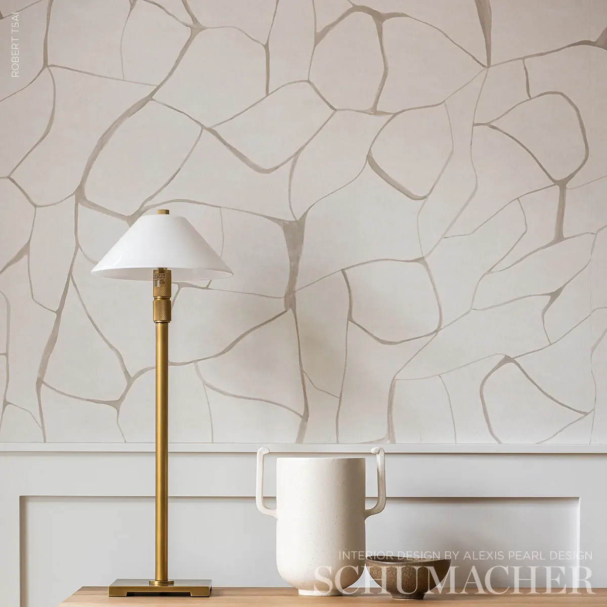 FILIGREE LINEN Schumacher Wallpaper wallpaper - SKU 5009701