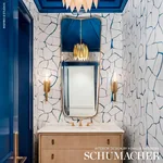 FILIGREE NAVY Schumacher Wallpaper wallpaper - SKU 5009700