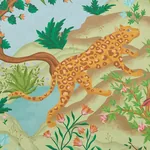 FINCHES JUNGLE PANEL SET VERDANT Schumacher Wallpaper wallpaper - SKU 5013311