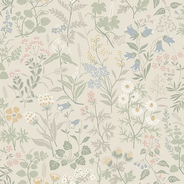 Schumacher FLORA wallpaper, color SAND, SKU 4179