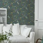 FLORA - SPRUCE Schumacher Wallpaper | Wallpaper Twins FLORA SPRUCE Schumacher Wallpaper wallpaper - SKU 5474