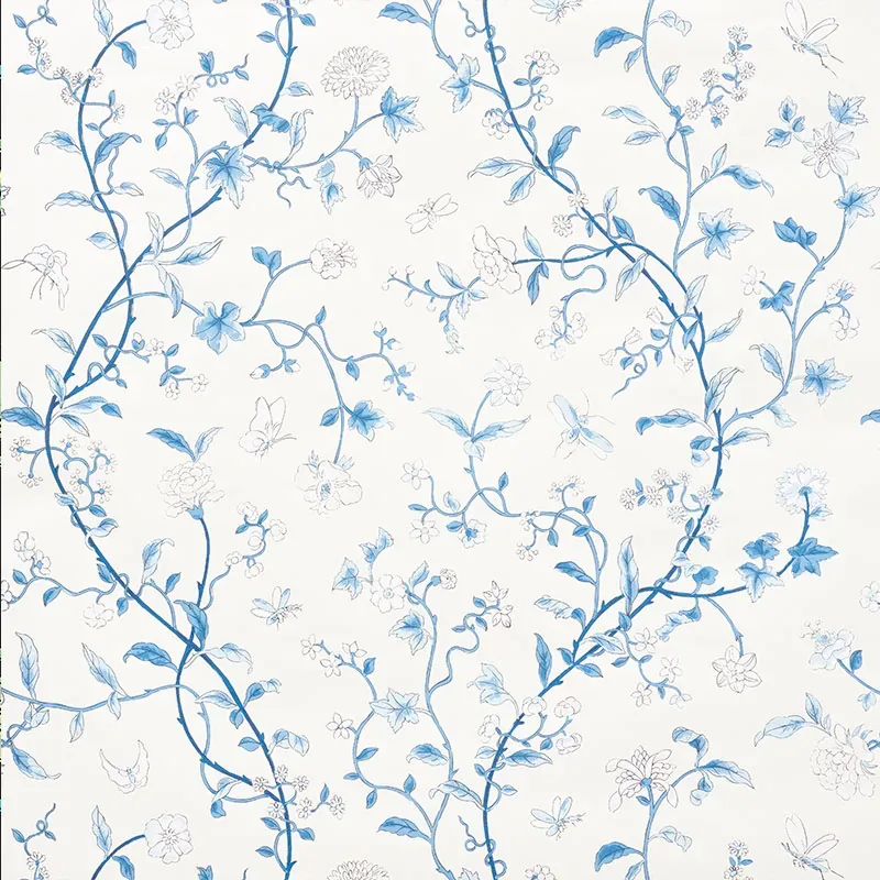FLORAISON PORCELAIN Schumacher Wallpaper wallpaper - SKU 5009110