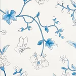 FLORAISON - PORCELAIN Schumacher Wallpaper | Wallpaper Twins FLORAISON PORCELAIN Schumacher Wallpaper wallpaper - SKU 5009110