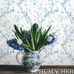 FLORAISON - PORCELAIN Schumacher Wallpaper | Wallpaper Twins FLORAISON PORCELAIN Schumacher Wallpaper wallpaper - SKU 5009110