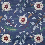 FLORALIA SISAL - INDIGO Schumacher Wallpaper | Wallpaper Twi FLORALIA SISAL INDIGO Schumacher Wallpaper wallpaper - SKU 5012831