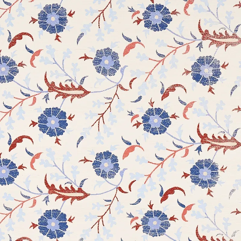 FLORALIA SISAL PARCHMENT Schumacher Wallpaper wallpaper - SKU 5012830