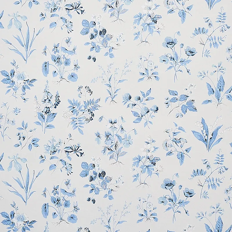 FLOREANA BLUE Schumacher Wallpaper wallpaper - SKU 5010681