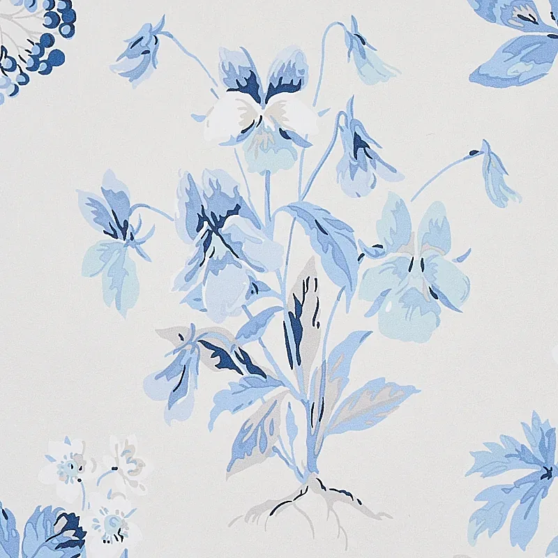 FLOREANA BLUE Schumacher Wallpaper wallpaper - SKU 5010681