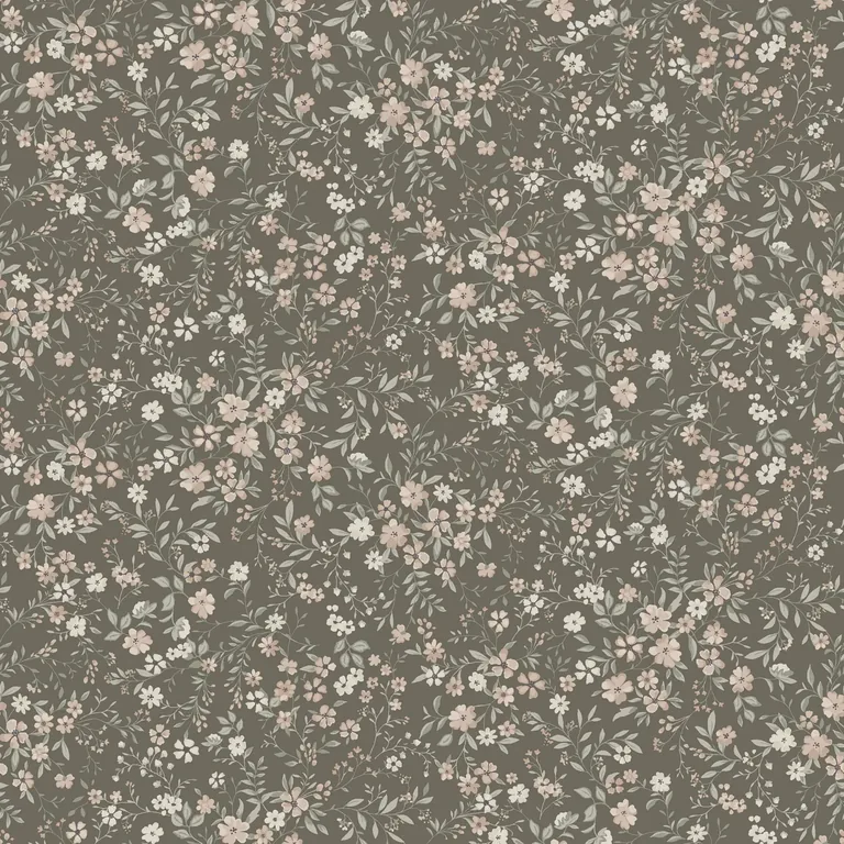 Schumacher FLORENCE wallpaper, color BLUSH AND BROWN, SKU 6930