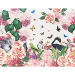 FLORES PARADISI 4 PANEL SET - ROSE & PEONY Schumacher Wallpa FLORES PARADISI 4 PANEL SET ROSE & PEONY Schumacher Wallpaper wallpaper - SKU 5017560
