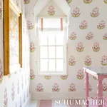 FLOWERET PAPERWEAVE SPRING Schumacher Wallpaper wallpaper - SKU 5008921