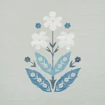 FLOWERET SISAL - BLUES Schumacher Wallpaper | Wallpaper Twin FLOWERET SISAL BLUES Schumacher Wallpaper wallpaper - SKU 5008910