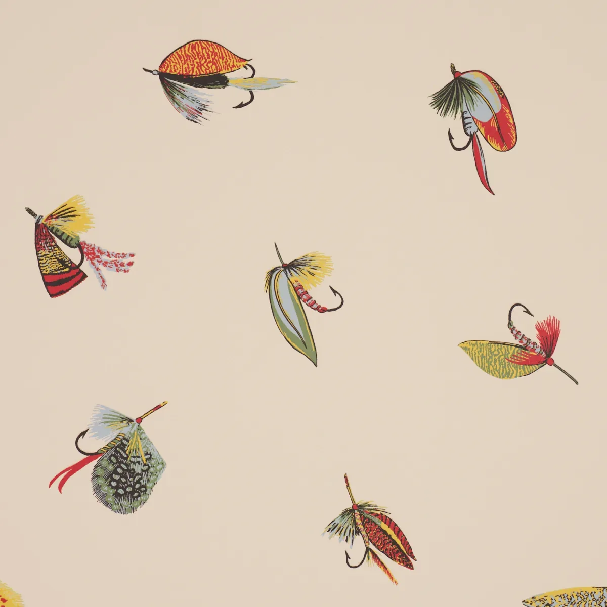 FLY FISHING IVORY Schumacher Wallpaper wallpaper - SKU 5016990